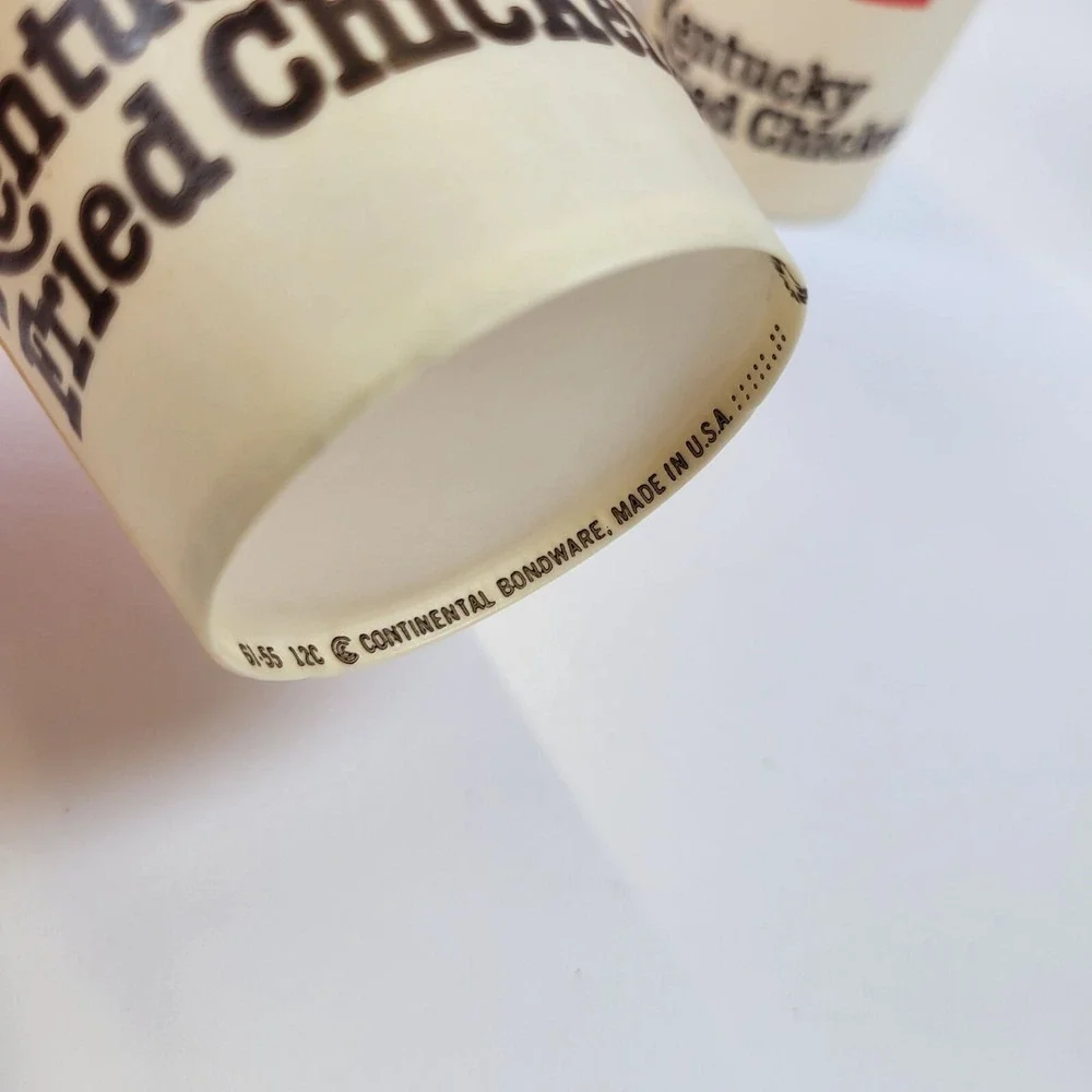 Vintage 1980s KFC Paper Wax Cup | Colonel Sanders Retro‎ Fast Food | Single Cup